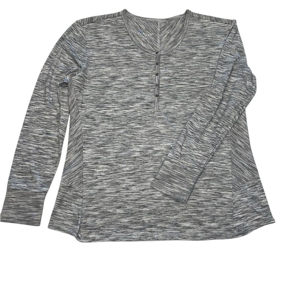 Kuhl‎ Women’s Henley 1/4 Button Down Top Size XL Heather Grey